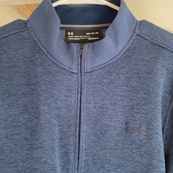 Under Armour Storm Coldgear Men's Blue 1/4 Zip - Picture 3 of 6